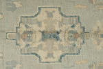 6x10 Gray and Ivory Turkish Oushak Rug