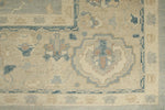 6x10 Gray and Ivory Turkish Oushak Rug