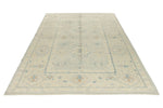 6x10 Gray and Ivory Turkish Oushak Rug