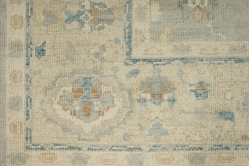 6x10 Gray and Ivory Turkish Oushak Rug