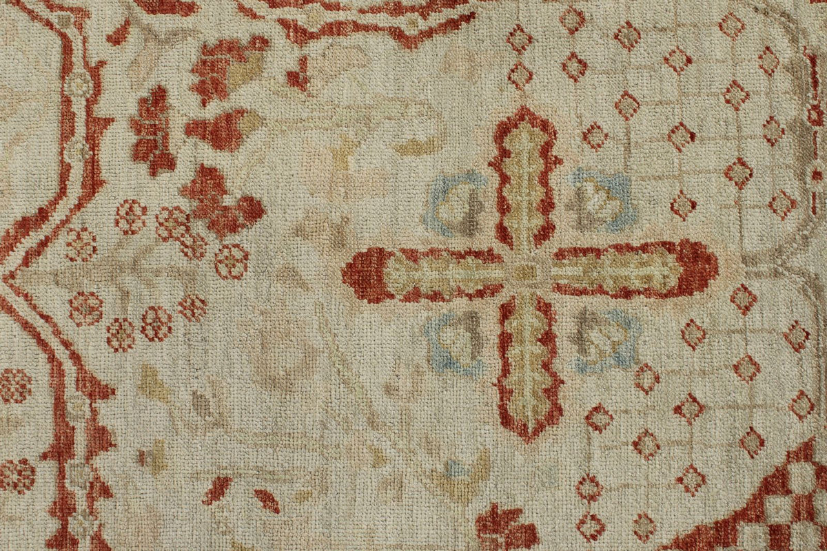 11x14 Blue and Ivory Turkish Oushak Rug