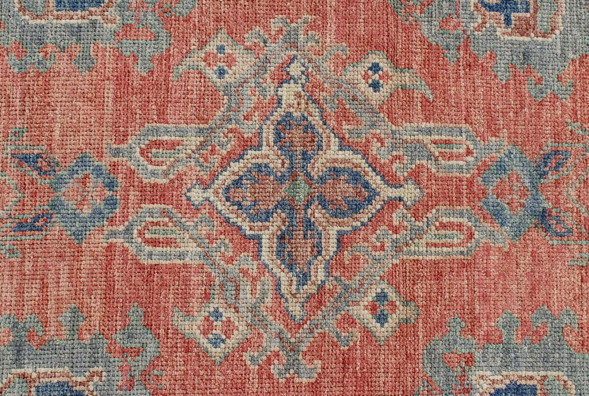 9x12 Rust and Ivory Turkish Oushak Rug