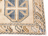 4x7 Ivory and Blue Turkish Tribal Rug