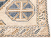 4x7 Ivory and Blue Turkish Tribal Rug
