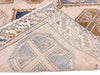 4x7 Ivory and Blue Turkish Tribal Rug