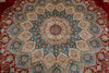8x10 Red and Blue Turkish Silk Rug