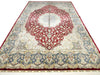 9x12 Red and Blue Turkish Silk Rug