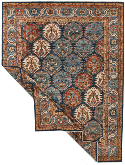 9x12 Blue and Navy Anatolian Traditional Rug