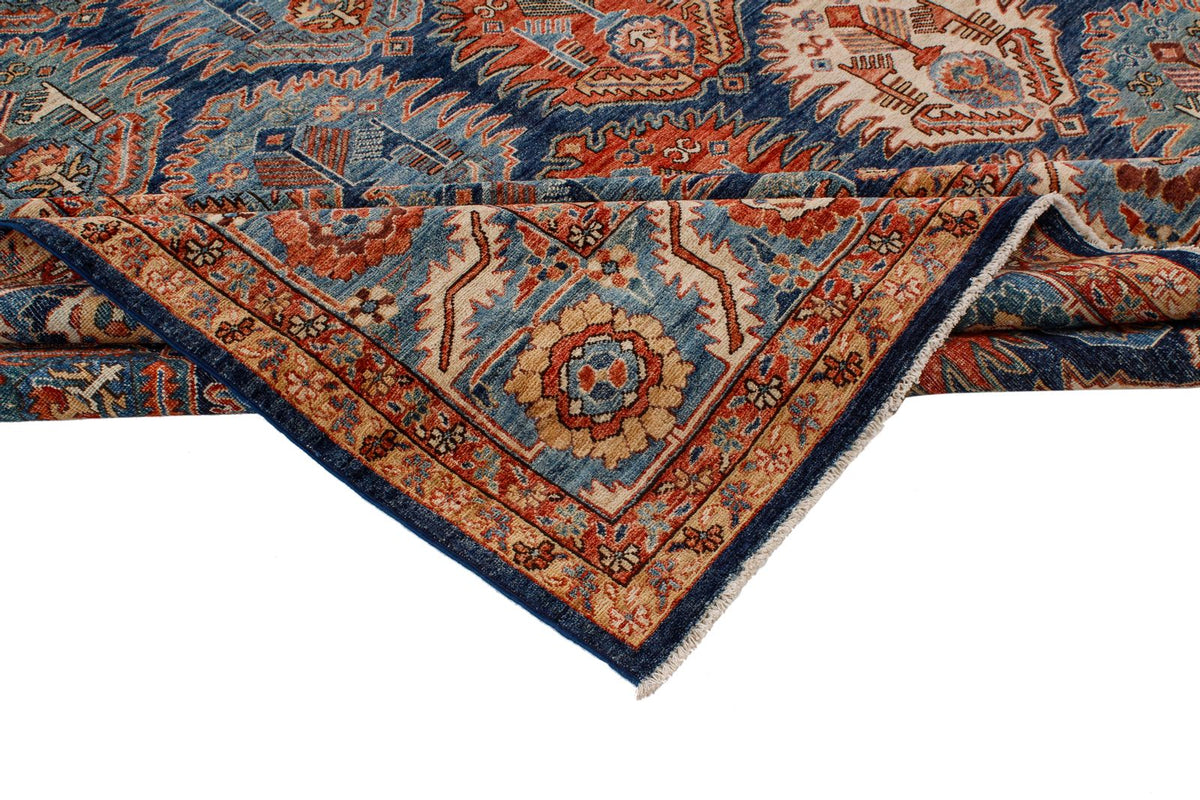 9x12 Blue and Navy Anatolian Traditional Rug