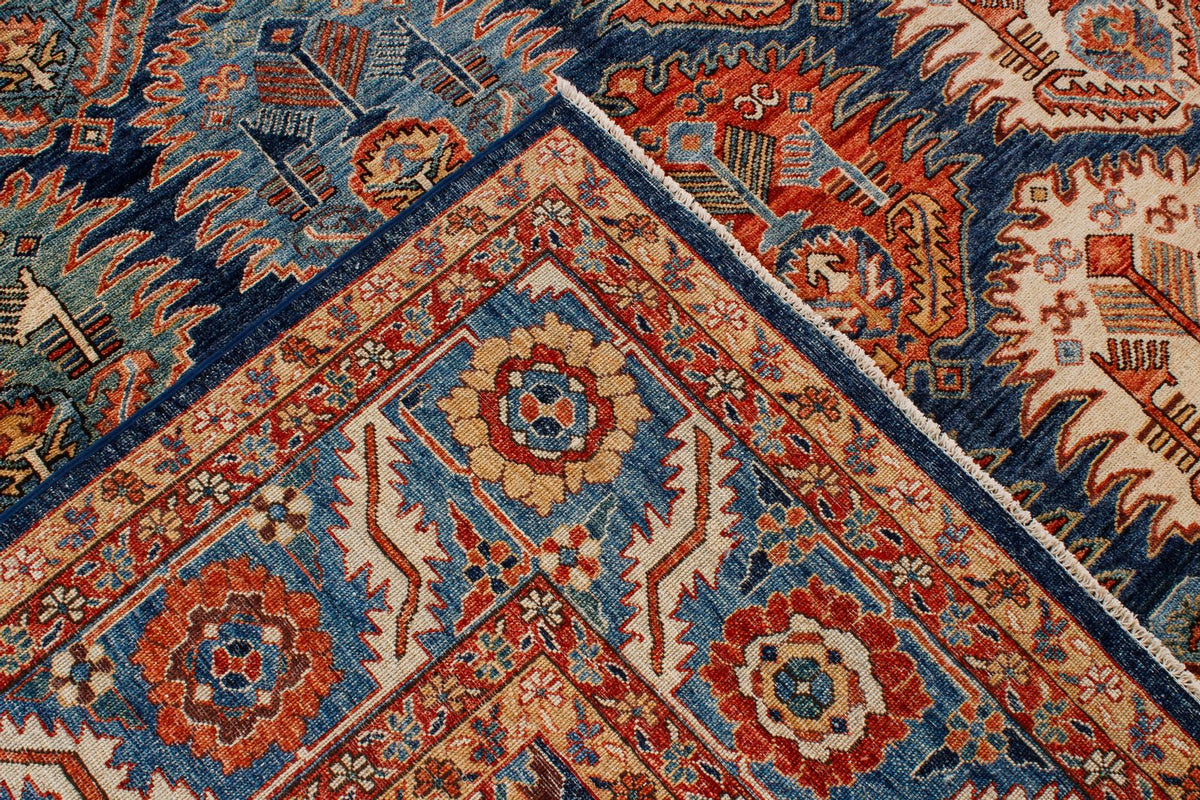 9x12 Blue and Navy Anatolian Traditional Rug
