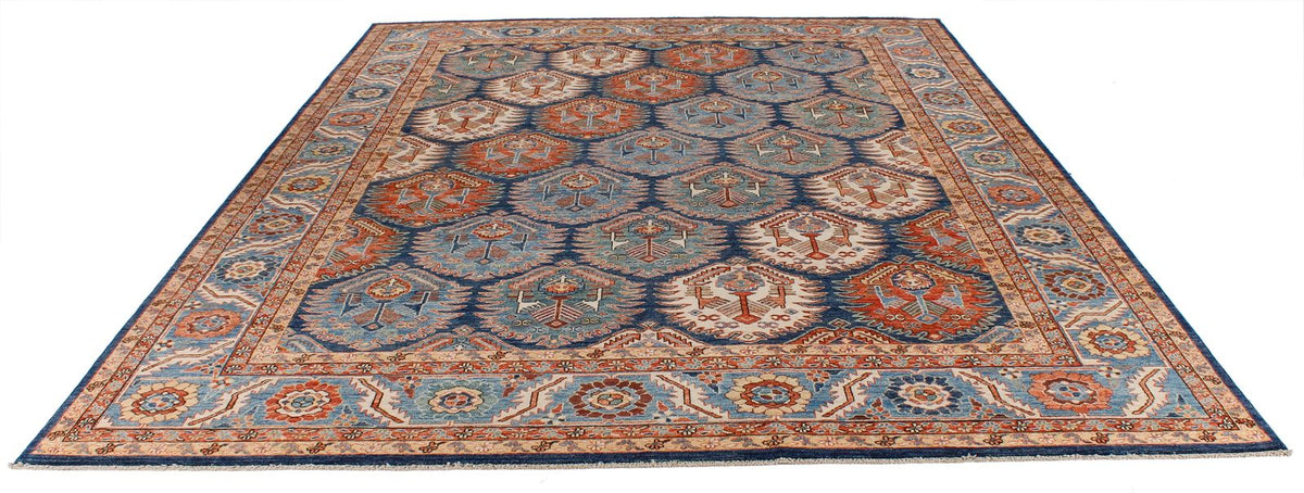 9x12 Blue and Navy Anatolian Traditional Rug