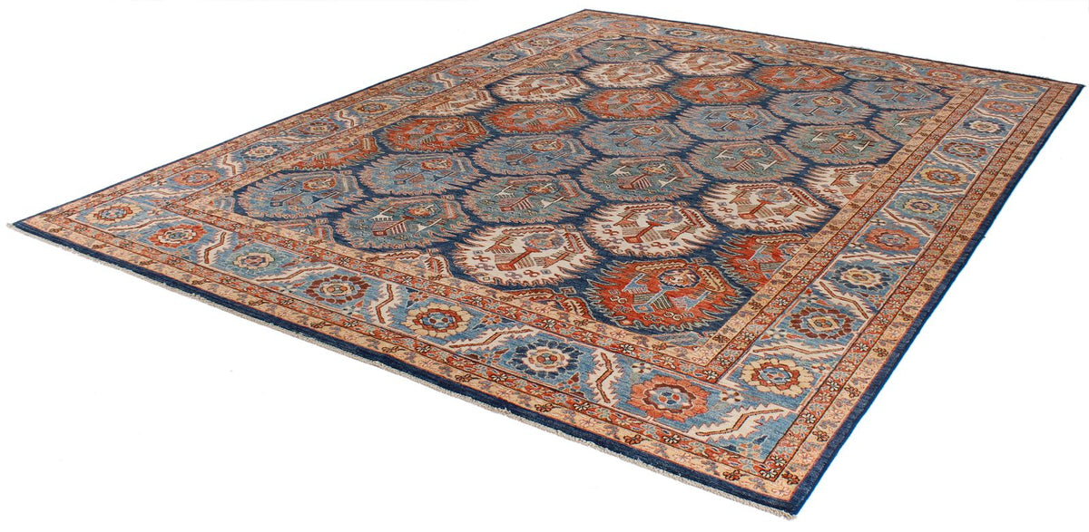 9x12 Blue and Navy Anatolian Traditional Rug