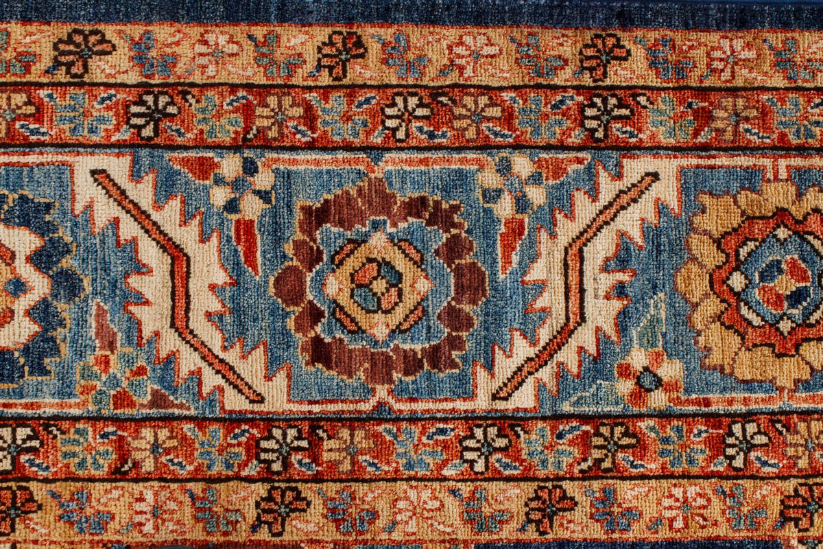 9x12 Blue and Navy Anatolian Traditional Rug