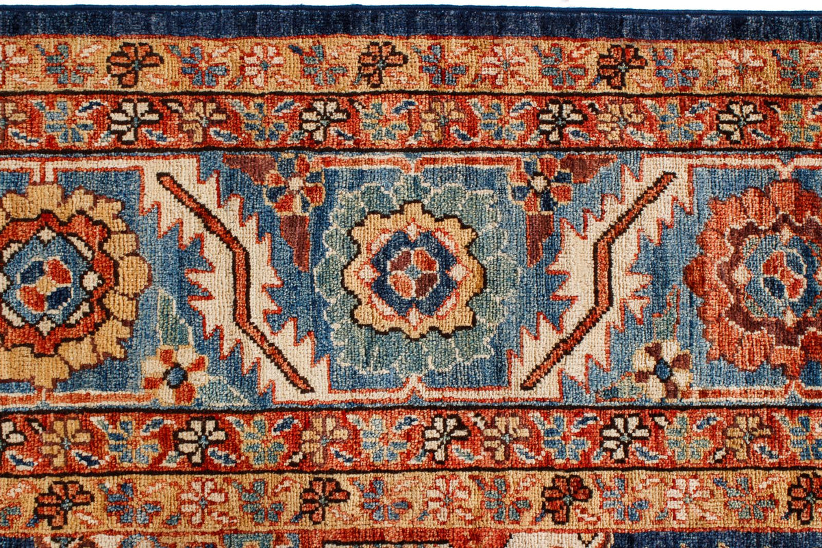 9x12 Blue and Navy Anatolian Traditional Rug