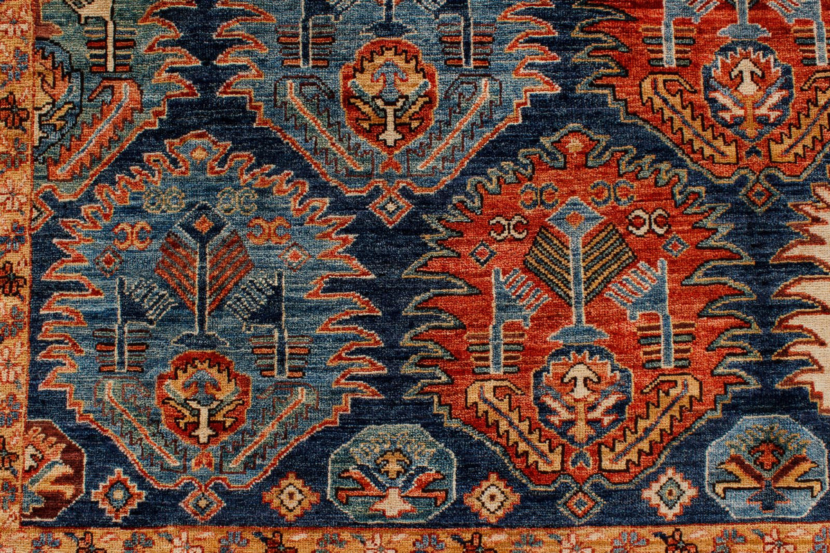 9x12 Blue and Navy Anatolian Traditional Rug