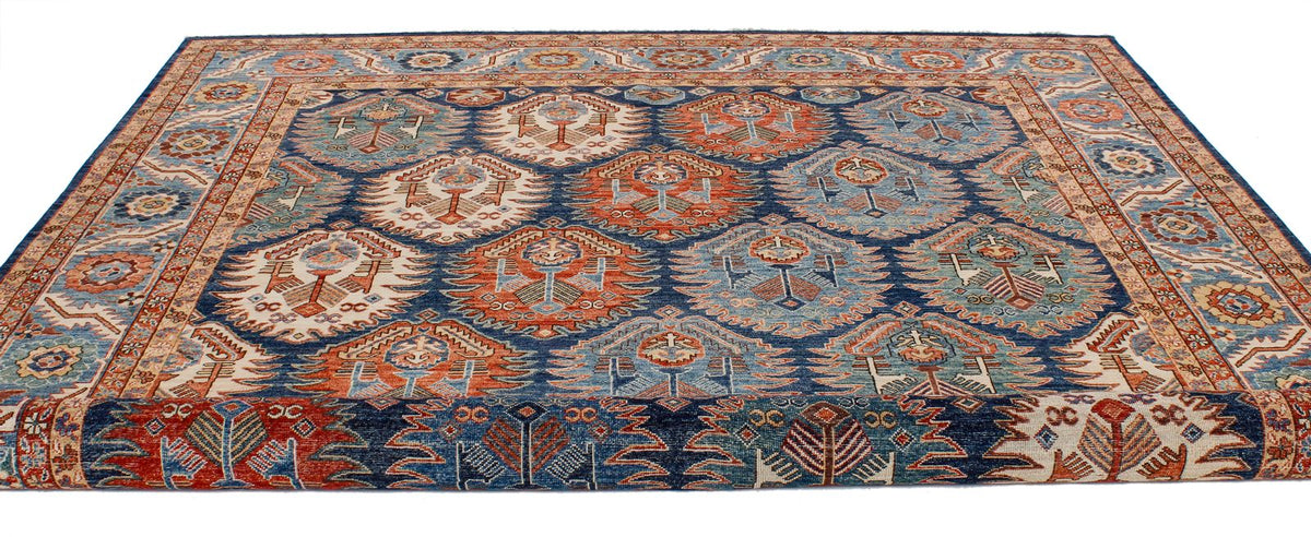 9x12 Blue and Navy Anatolian Traditional Rug