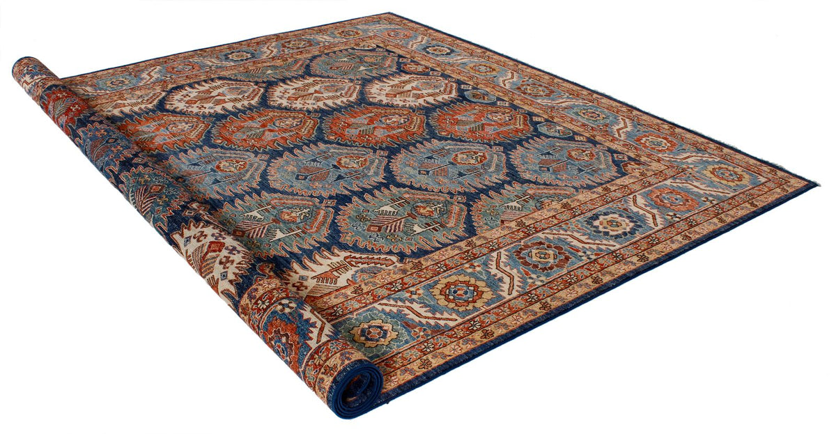 9x12 Blue and Navy Anatolian Traditional Rug