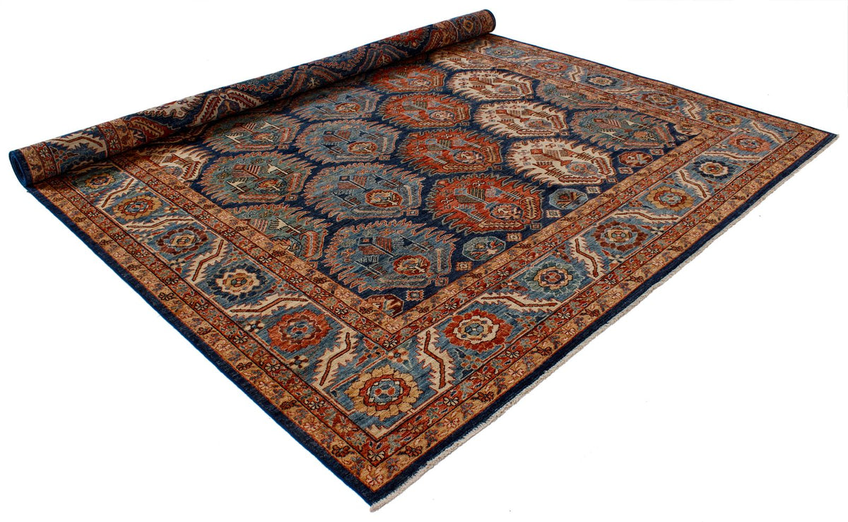 9x12 Blue and Navy Anatolian Traditional Rug