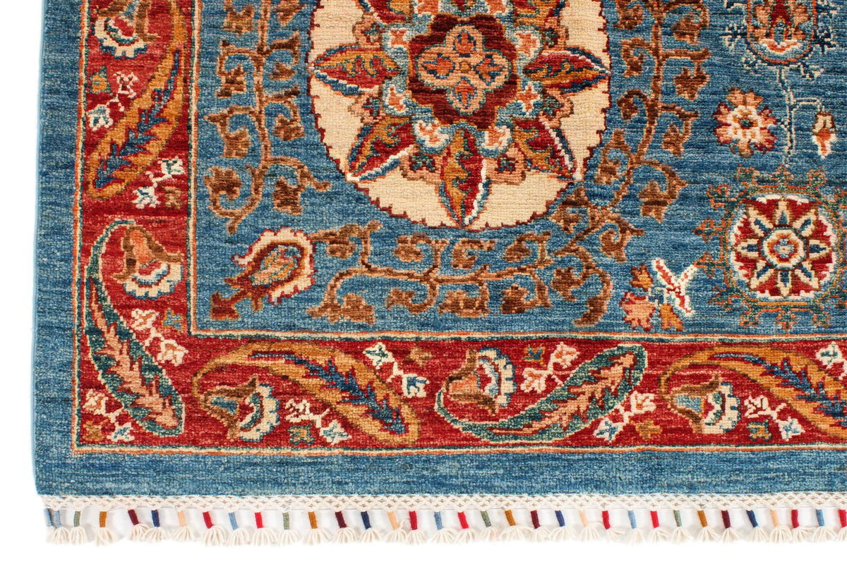 6x10 Blue and Multicolor Anatolian Traditional Rug