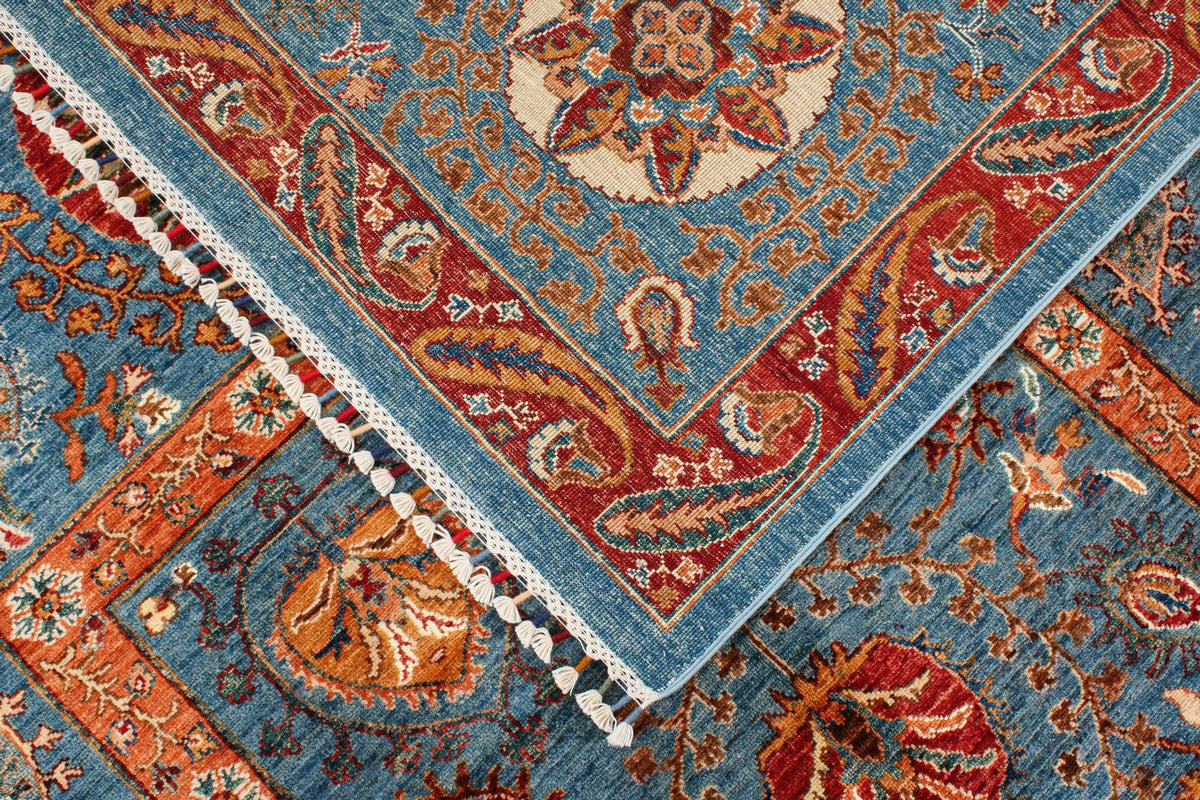 6x10 Blue and Multicolor Anatolian Traditional Rug