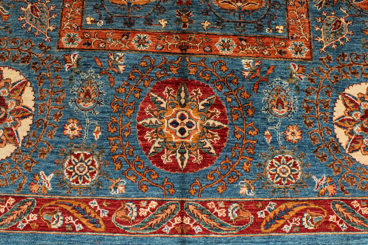6x10 Blue and Multicolor Anatolian Traditional Rug