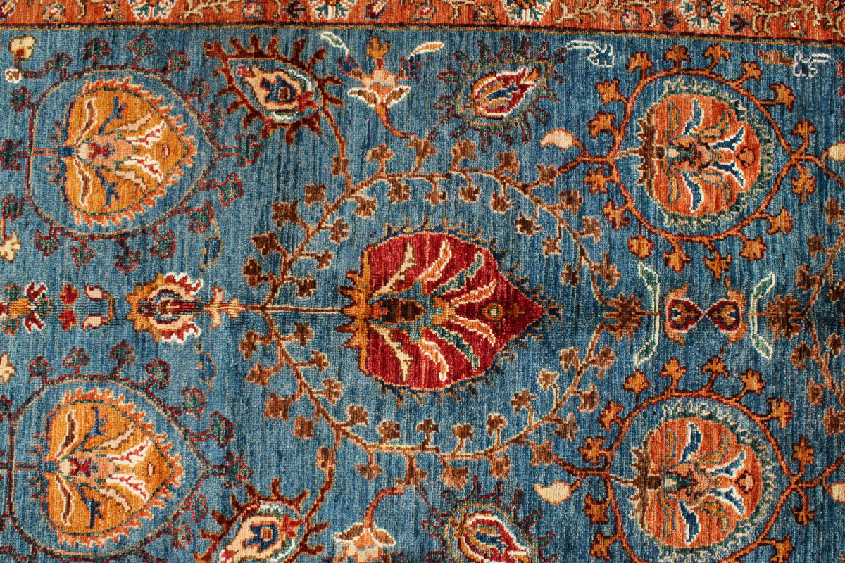 6x10 Blue and Multicolor Anatolian Traditional Rug