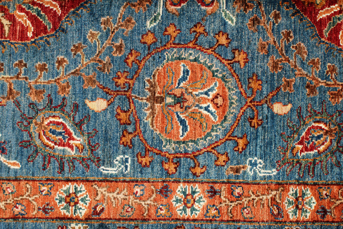 6x10 Blue and Multicolor Anatolian Traditional Rug