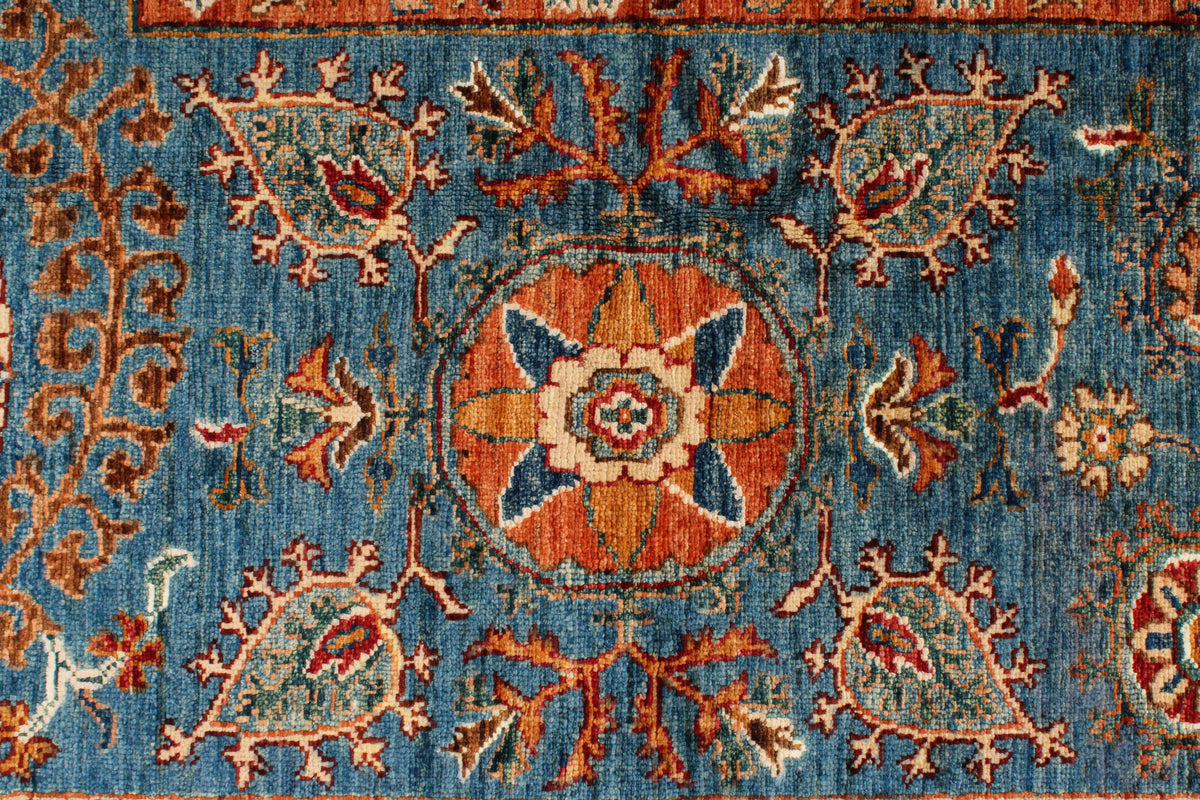6x10 Blue and Multicolor Anatolian Traditional Rug