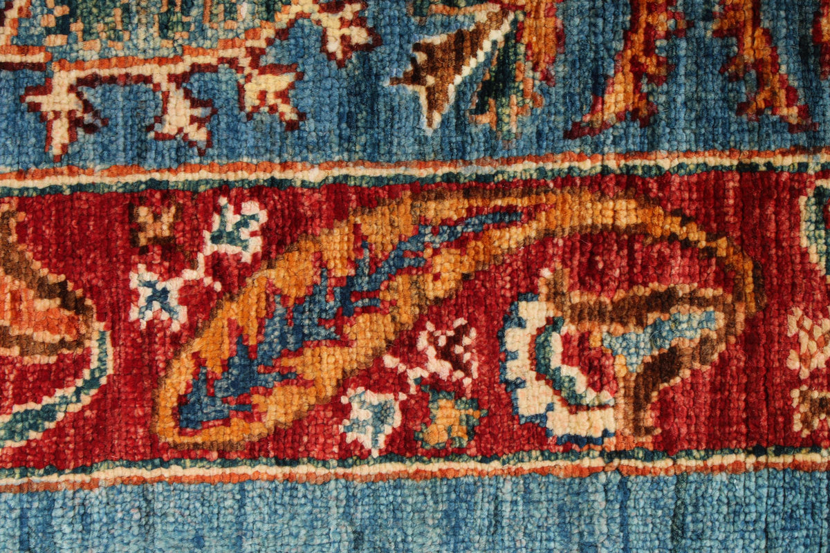 6x10 Blue and Multicolor Anatolian Traditional Rug