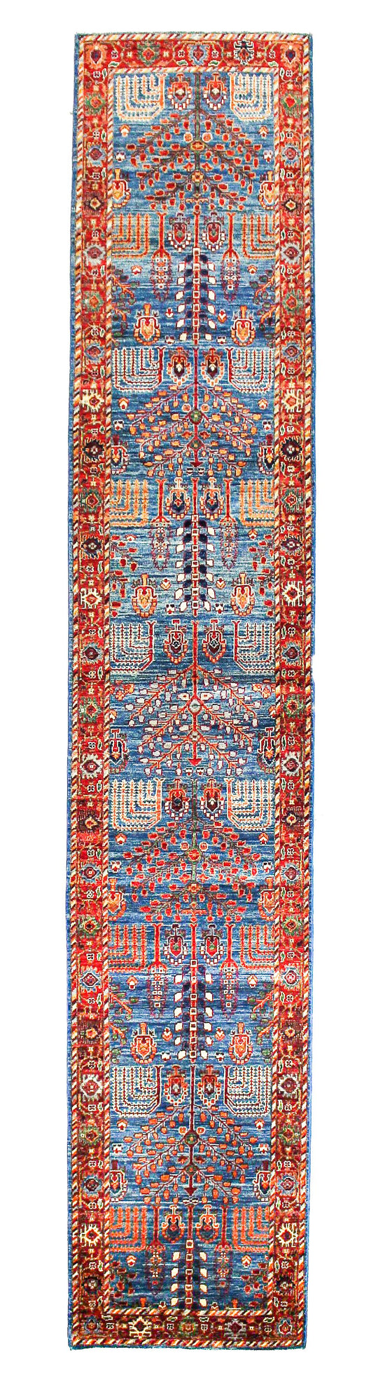 3x13 Red and Blue Turkish Tribal Runner