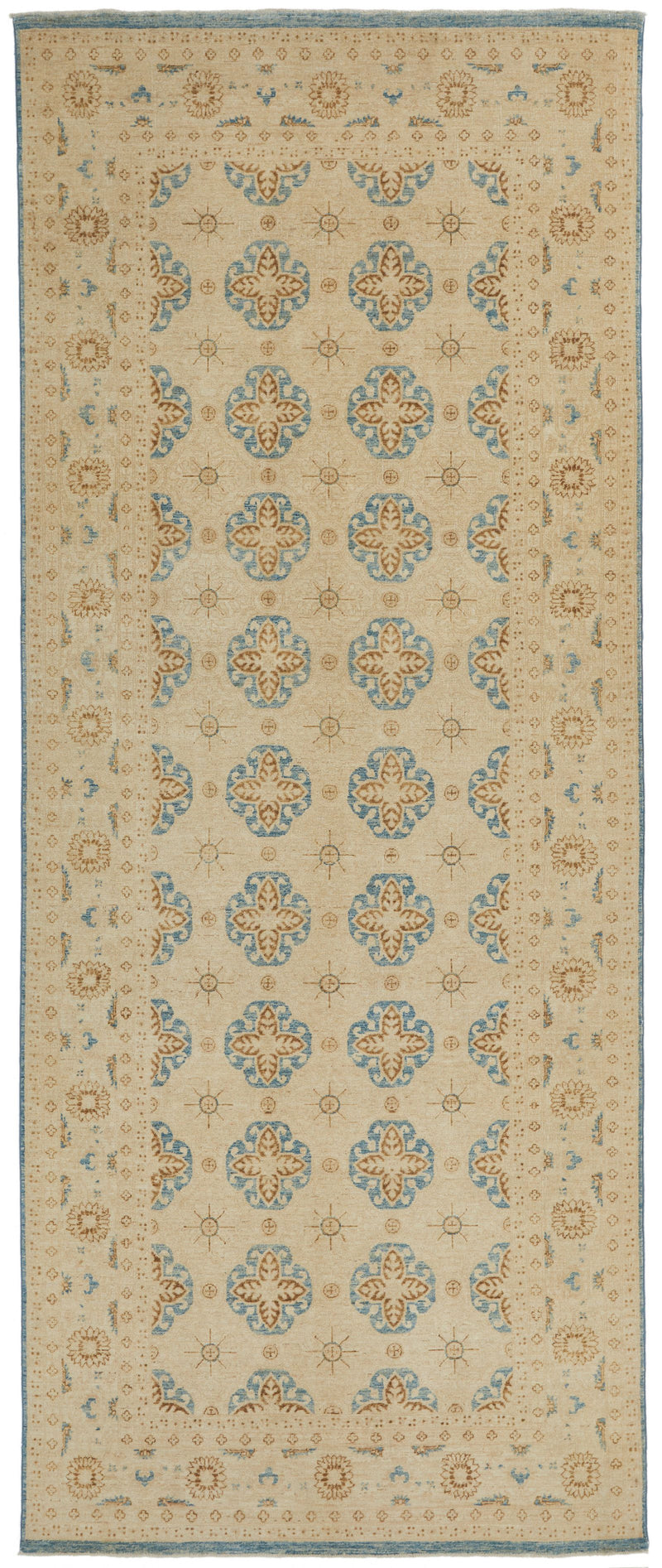 5x13 Blue and Ivory Turkish Persian Runner