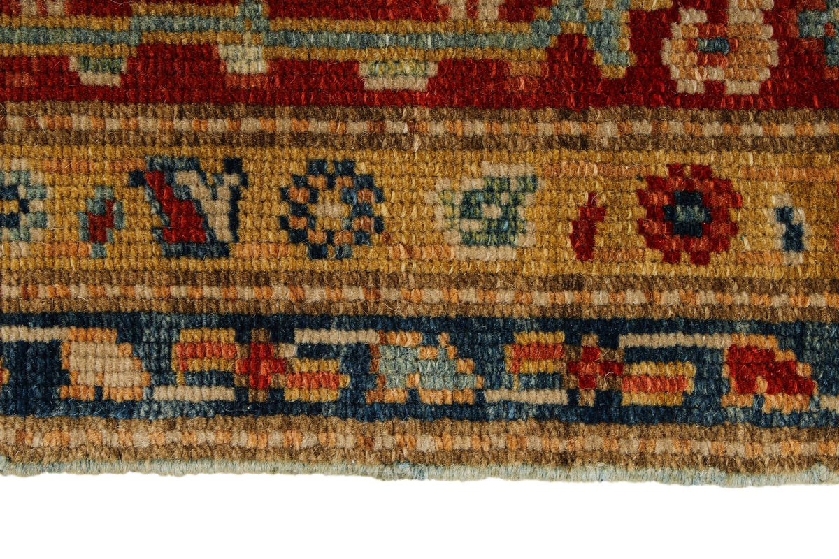 7x10 Blue and Red Turkish Traditional Rug