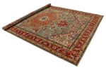 7x10 Blue and Red Turkish Traditional Rug