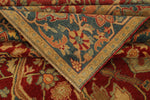 9x12 Red and Blue Turkish Traditional Rug