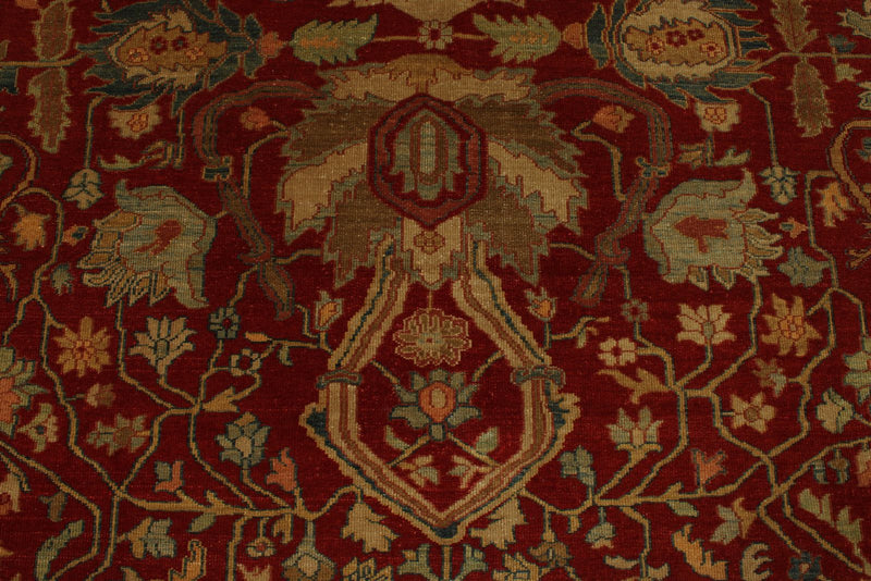 9x12 Red and Blue Turkish Traditional Rug