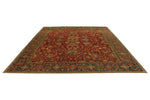 9x12 Red and Blue Turkish Traditional Rug