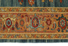 9x12 Blue and Light Peach Turkish Traditional Rug