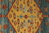 9x12 Blue and Light Peach Turkish Traditional Rug