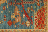 9x12 Blue and Light Peach Turkish Traditional Rug