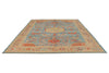 9x12 Blue and Light Peach Turkish Traditional Rug