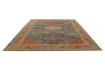 9x12 Blue and Light Peach Turkish Traditional Rug