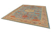 9x12 Blue and Light Peach Turkish Traditional Rug