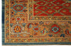 9x12 Blue and Light Peach Turkish Traditional Rug