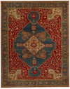 10x12 Red and Blue Turkish Traditional Rug