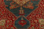 10x12 Red and Blue Turkish Traditional Rug