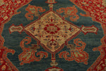 10x12 Red and Blue Turkish Traditional Rug