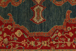 10x12 Red and Blue Turkish Traditional Rug