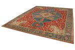 10x12 Red and Blue Turkish Traditional Rug