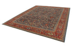 10x12 Blue and Red Turkish Traditional Rug