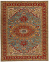 10x12 Blue and Red Turkish Traditional Rug